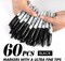 Permanent Markers, 60 Count Ultra Fine Point Black Permanent Markers, Works on paper, Plastic, Stone, Glass, Metal